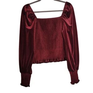 Truth by Republic Women's Medium Velour Smocked Peasant Whimsygoth Romantic Vale